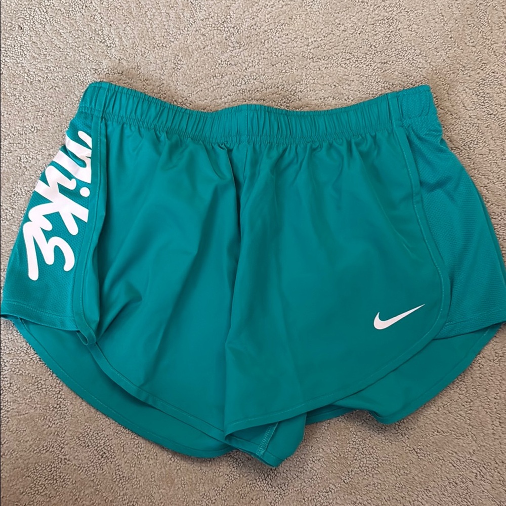 Nike Green and White Running Shorts- NWT- Large
